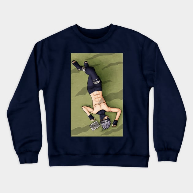 Kakashi Resting Crewneck Sweatshirt by Blackmoonrose13